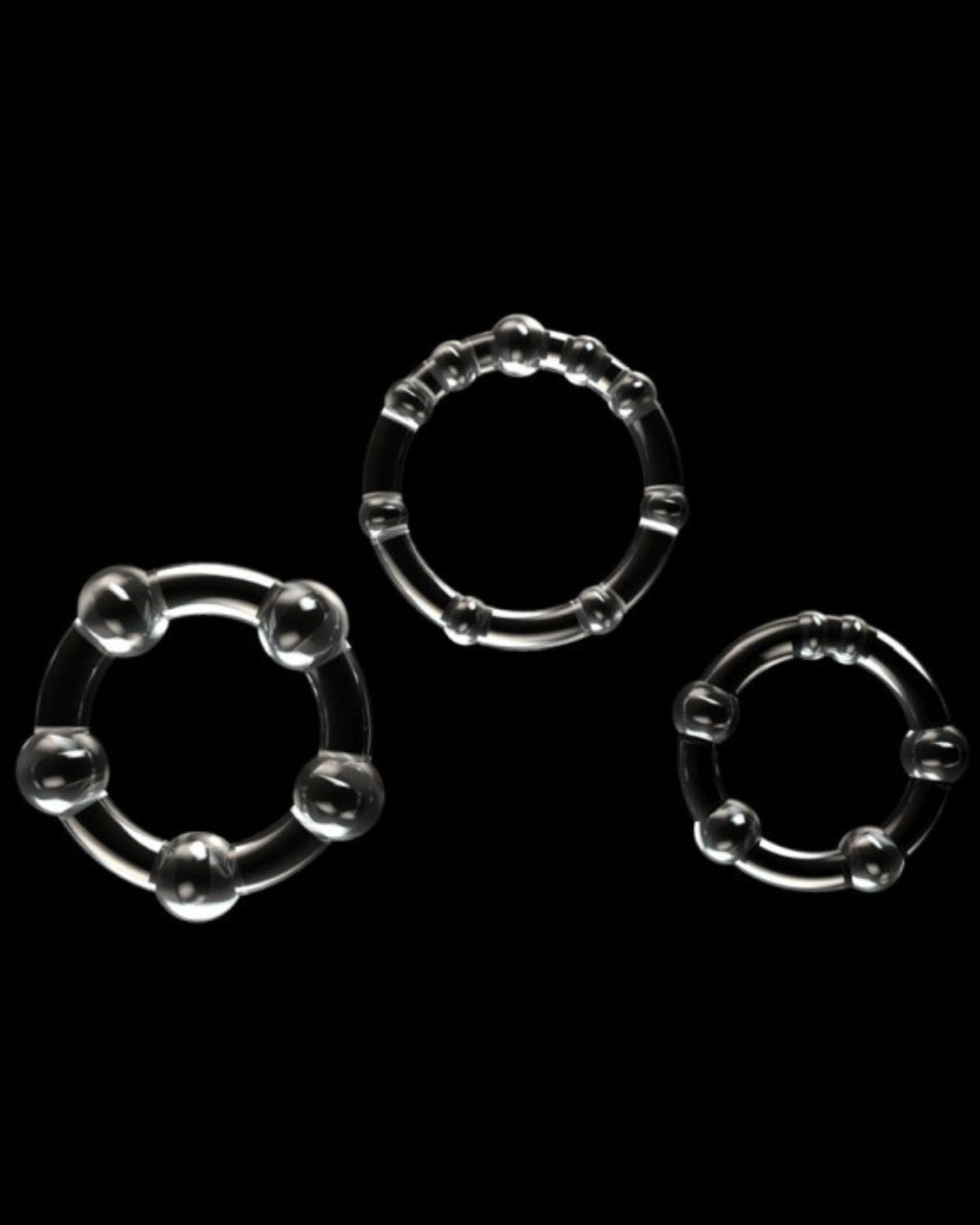 Triple Beaded Donut Ring Set