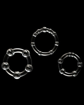 Triple Beaded Donut Ring Set