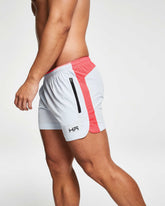 Sport Training 4.5" Shorts - Ice Grey/Neon Coral