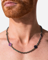 Iridescent Smiley Chain Necklace