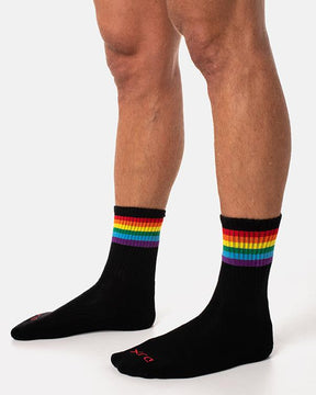 Pride Party Crew Sock - Black